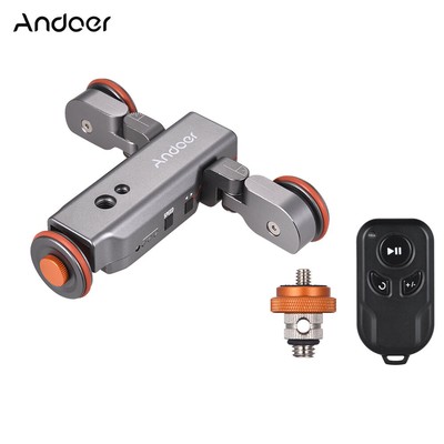 Motorized Camera Tripod Dolly Electric Video Track Roll Slider Skater Grey A1W2