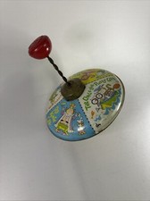 VTG Chein Playthings Metal Tin Litho Nursery Rhyme Spinning Top