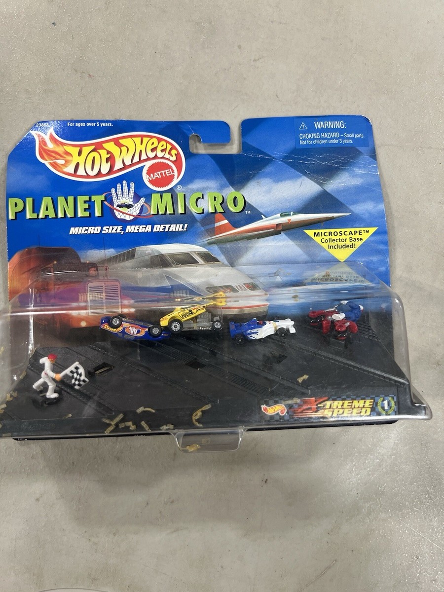 1999 Mattel Hot Wheels Planet Micro X-Treme Speed racing New D18