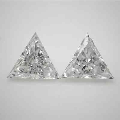 Loose CVD Lab-Grown Diamond 4 to 9 mm Triangle D Color IF Clarity Certified