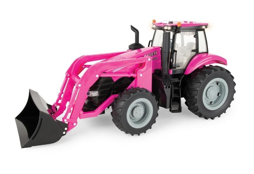 1/16 Big Farm Case IH Magnum PINK Tractor with Loader and Lights