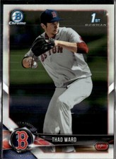 2018 Bowman Chrome Thad Ward Boston Red Sox #BDC90  4 Card Lot