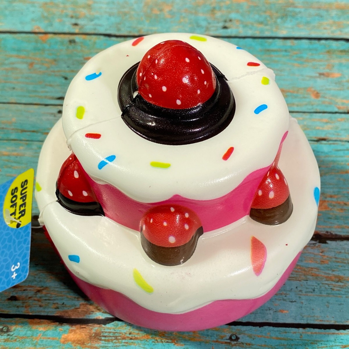 Greenbrier Rainbow Cake Slice Squishy Squeeze Toy Soft Foam Stress