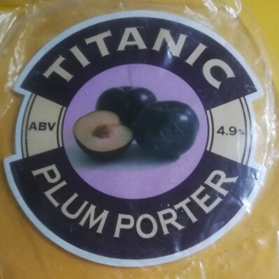 TITANIC Brauerei PLUM PORTER Real Ale Bier Pumpe Clip Abzeichen vorne NEU & VERSIEGELT