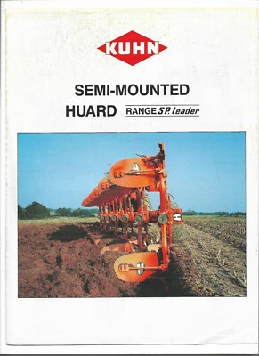 Original Kuhn Semi-Mounted Huard Range SP. Leader Ploughs Plows Sales Brochure