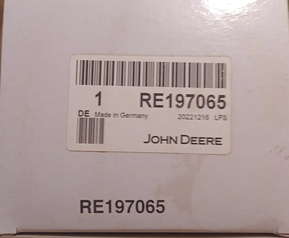 John Deere Original Equipment Filter Element - RE197065 for sale 