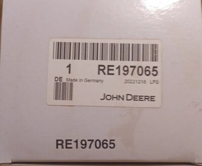 John Deere Original Equipment Filter Element - RE197065 for sale  