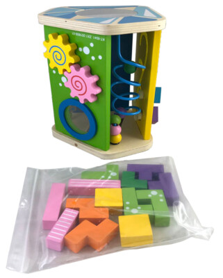 Holzpuzzle Pädagogisches Spielzeug Geschenk Kleinkinder Baby Multifunktions-Spielbox