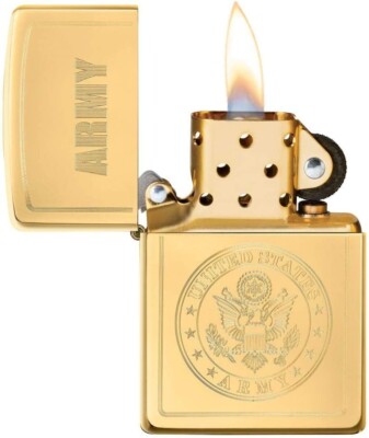 U.S. ARMY ジッポー　ZIPPO U.S. Army® Crest Emblem Satin Chrome Windproof Lighter – Zippo USA