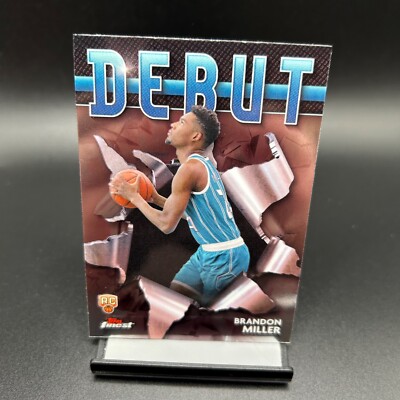 2023-24 Topps Finest #D-2 Brandon Miller Debut RC Charlotte Hornets