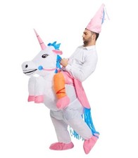 Unicorn Adult Inflatable Costume Riding Light-up Air Syncfuns