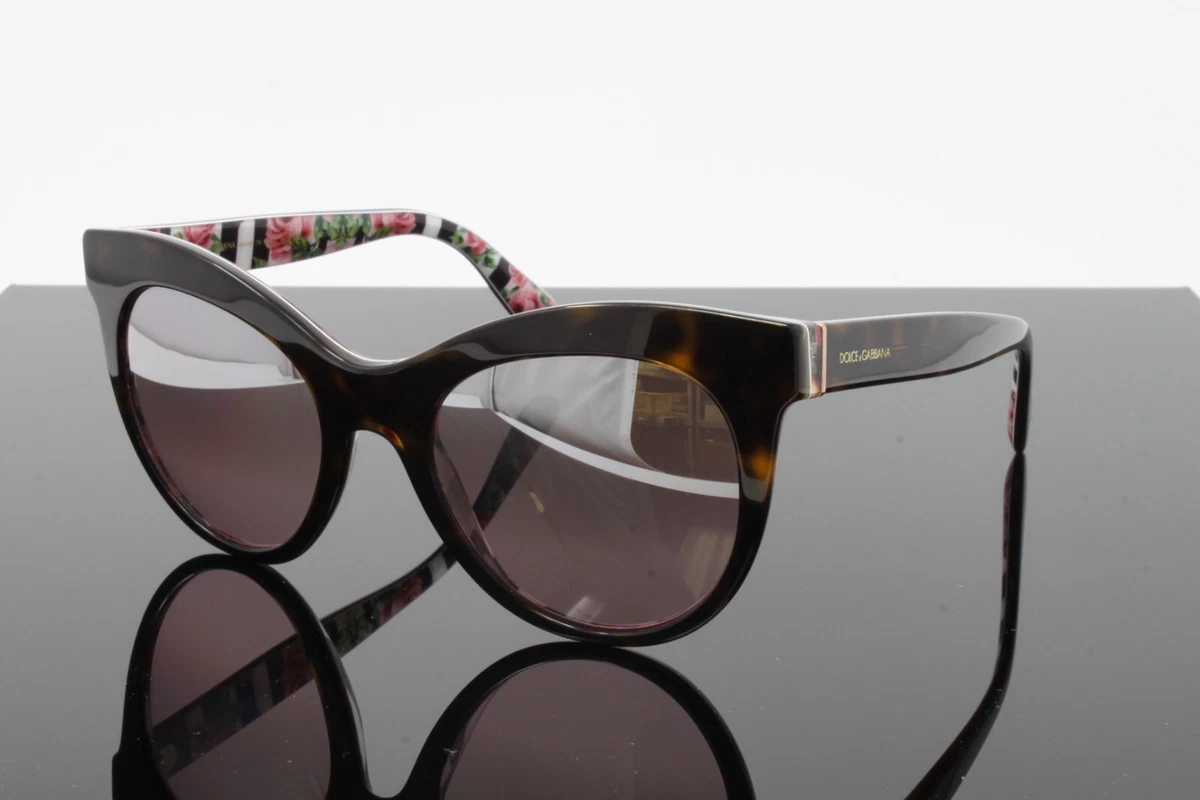 Dolce Gabbana Sunglasses Women s Cat Eye DG4311 31667E Havana on Print Rose
