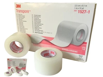 3M Transpore Tape 1.25cm or 2.5cm - Premium First Aid Medical Waterproof Tape - Image 1 of 2