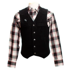 WYOMING TRADERS Men's Wyoming Wool Open V-Neck Regular Vest - Colors & Sizes