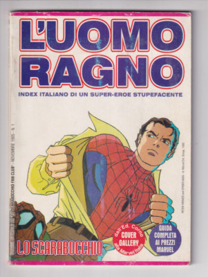 Spider-Man Lo Scarabocchio 1995 Italian Index + postcard Italian Edition - EL