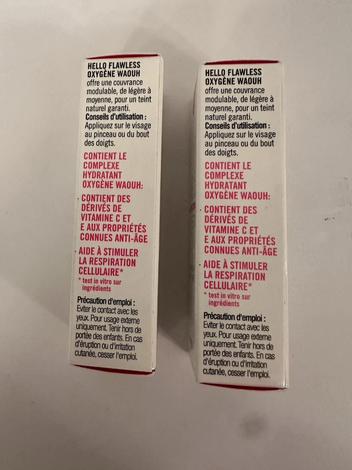 2 New BENEFIT HELLO FLAWLESS OXYGEN WOW SPF25 BRIGHTENING MAKEUP .17oz Champagne - Image 4 of 4