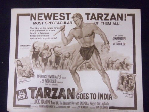 1962 TARZAN GOES TO INDIA ORIGINAL MOVIE POSTER - JOCK MAHONEY - P 236