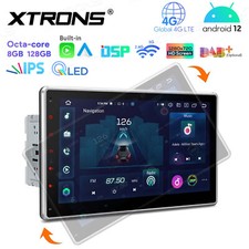 Autoradio Android 10,1" 2 DIN 8+128GB Display QLED 8 Core 4G LTE GPS Navi LTE 4G