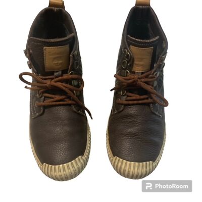 Timberland Anti-Fatigue Smart Wool Mens Brown Leather Plaid  display picture 1