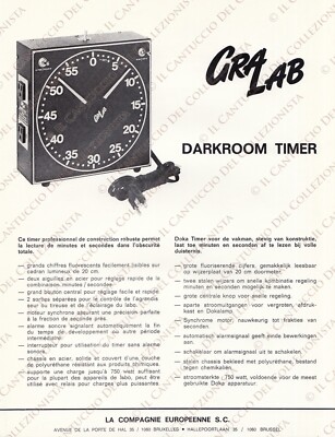 GRALAB Dunkelkammer Timer Werbung *Flieger Vintage