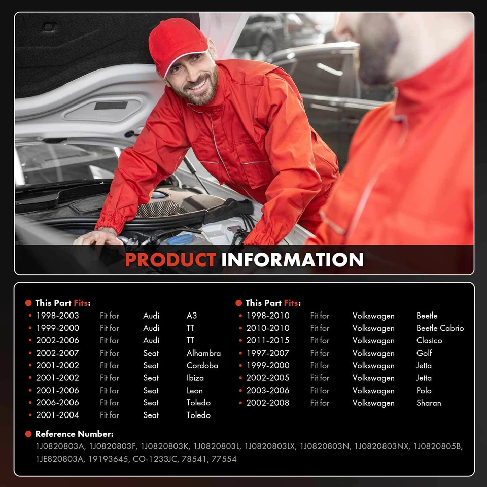 Компрессор переменного тока со сцеплением для Audi TT Volkswagen Beetle 1998-2006 Golf Jetta R32 - Изображение 2 из 4