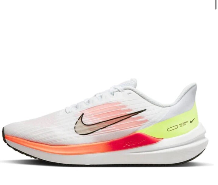 Men Nike Air Winflo 9 Running Training Shoes White/Black/Total