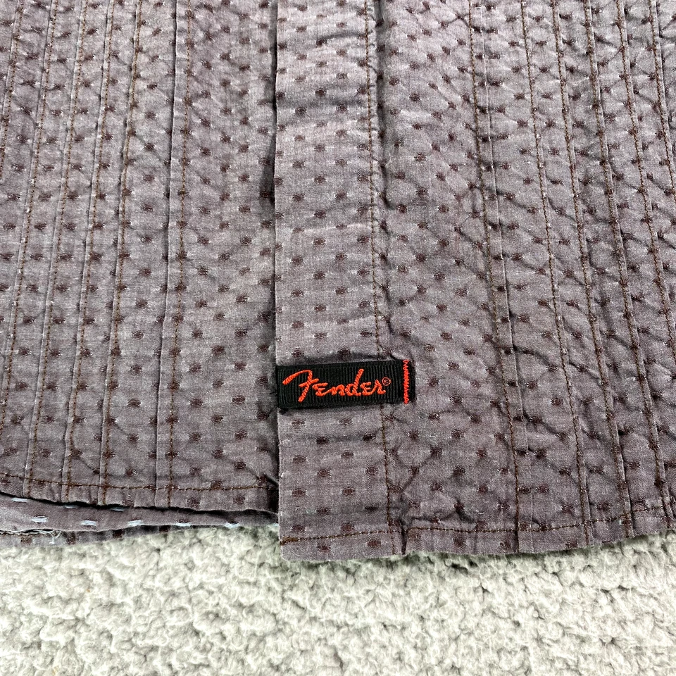 Fender Shirt Mens Small Gray Rock And Roll Religion Embroidered Guitar Band - Image 3 of 4