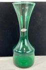 Vintage 1958 BLENKO Hand Blown Green Glass Vase WAYNE HUSTED
