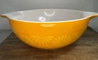 Vintage Pyrex #444 Daisy Sunflower Orange 4QT Cinderella Mixing Bowl Near Mint!