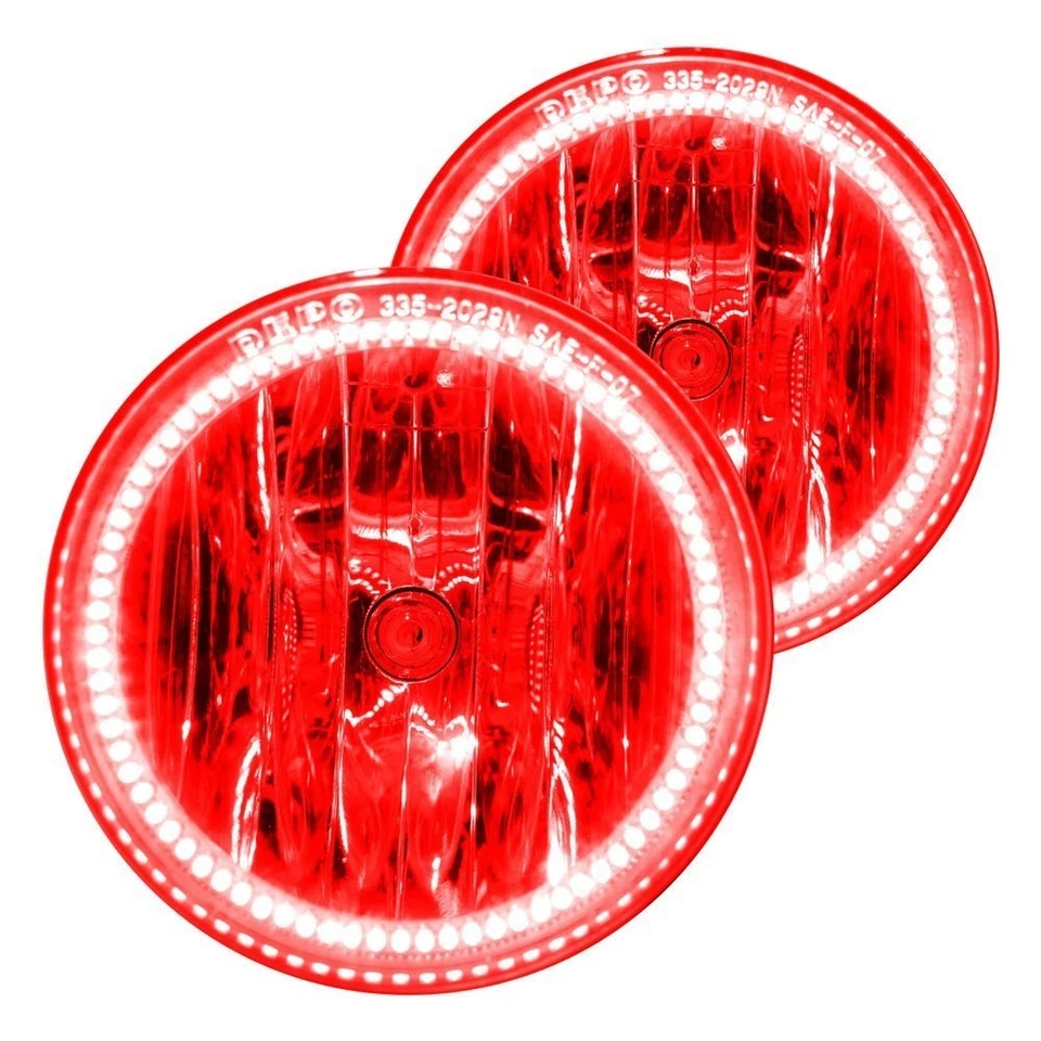 LED Fog Lights Halo Ring Lights Red For 2008-2013 GMC Sierra Foto 2 de 4
