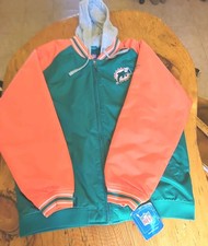 Reebok NFL Miami Dolphins Full Zip Teal Jacket Men  s Size XL Nice