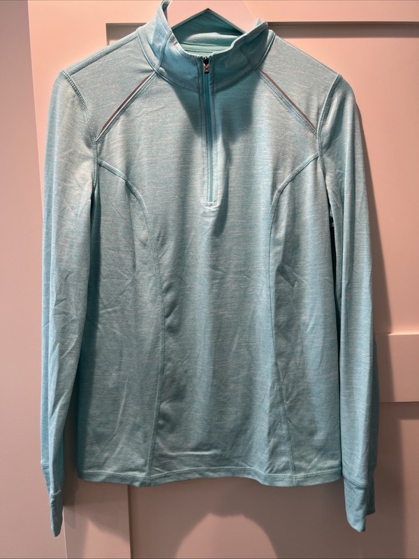 Xersion Women’s Active Half Zip Track Jacket Light Blue Medium