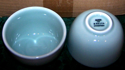 Dozen Aqua Colored Custard/Pudding Serving Cups By Alessi For Delta Airlines #1
