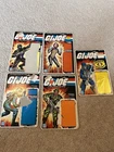 Gi Joe Original Card Back File Card Lot Of 5 Snake Eyes Scarlet Cobra Stalker