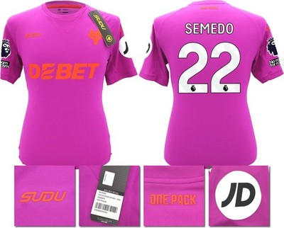 Neu mit Etikett 2024/2025 Wölfe F.C. SUDU THIRD SHIRT SEMEDO 22 + PATCHES XL