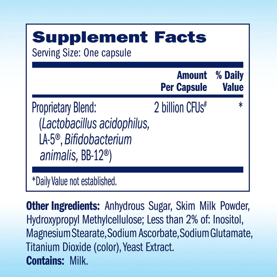 TruBiotics Probiótico Diario 60 Cápsulas - Sin Gluten, Libre de Soja Digestivo + Inmune Foto 2 de 4