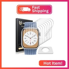 UniqueMe 8 Pack for Apple Watch Screen Protector 41mm, Apple Watch Series 9/8/7