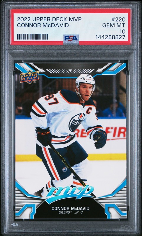 2022 UD MVP #220 CONNOR MCDAVID PSA 10