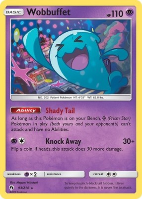 Wobbuffet 93/214 Rare SM - Lost Thunder Pokémon Card