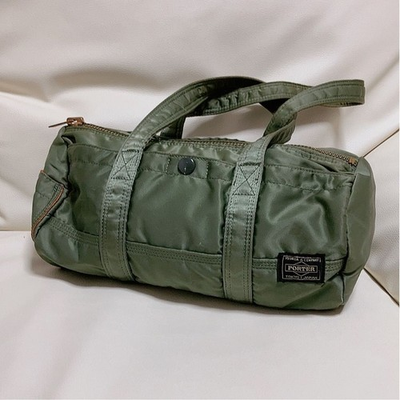 #ad US Tax Paid Yoshida PORTER Tanker Mini Boston Bag S Sage Green Nylon Handbag $194.77
