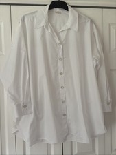 River Island White Shirt. Mother Of Pearl Buttons. Lace Detail On Back. 18