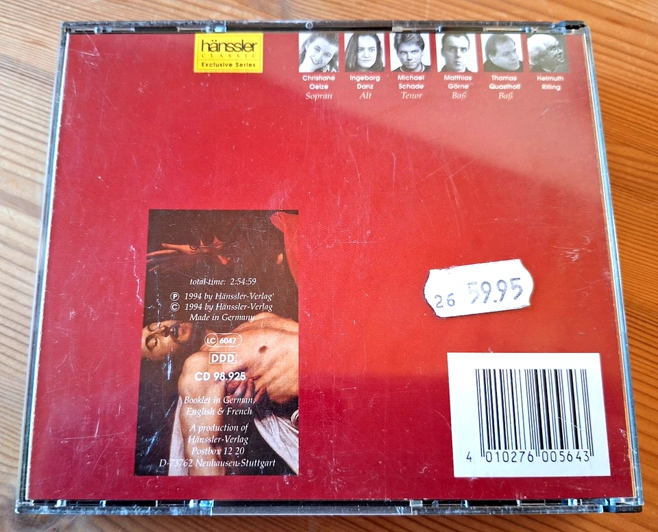 3 CDs - MATTHÄUS-PASSION - J.S. BACH", Helmuth Rilling (siehe Bilder) - Bild 2 von 2