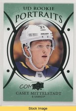 2018-19 Upper Deck UD Portraits Rookies Green Casey Mittelstadt #P-50 READ kh0