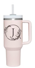 Personalized 40oz Tumbler Cup with Initials.Cup with Letter J 40oz Tumbler wi...