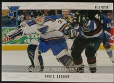 2002 - 2003 ITG Be A Player Chris Osgood Memorabilia Update Series Hockey