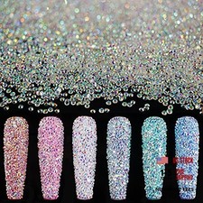 Tiny Nail Rhinestones 15000PCs 1.2mm Ultra Mini Pixie AB Glass 1.2mm AB 15000.0