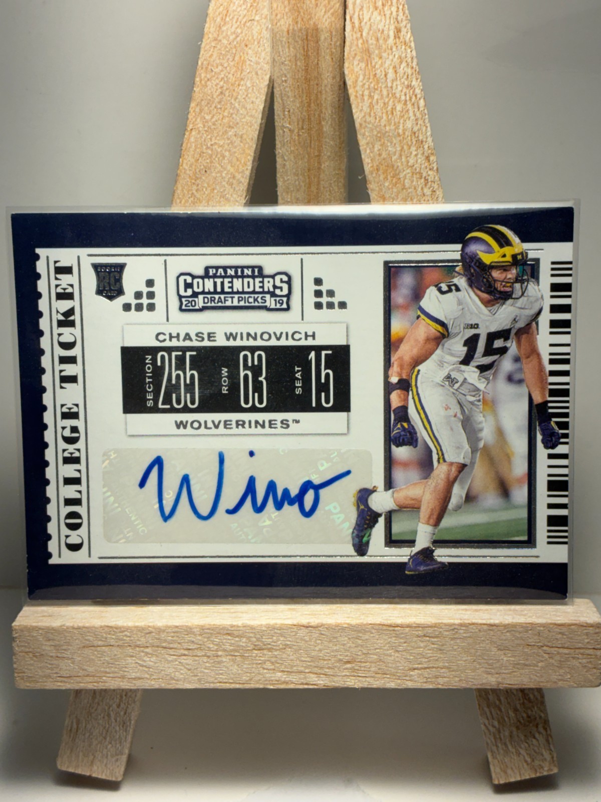 Chase Winovich Panini Contenders Draft Picks #199 College Ticket Autograph