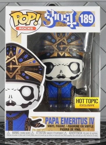 PAPA EMERITUS IV Ghost Hot Topic Exclusive Funko Pop! Rocks 189 w/Protector