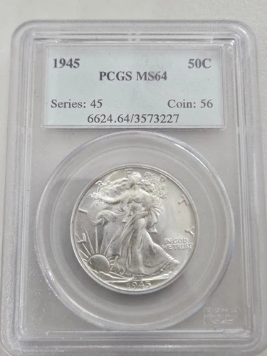 1945 PCGS MS 64 Walking Liberty Half Dollar