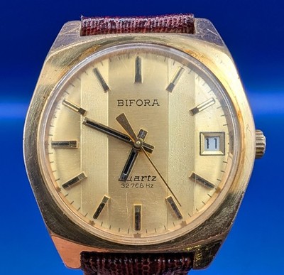 Vintage Bifora Quartz 32768 Hz Herrenuhr   Seltenes Modell Very Rare!